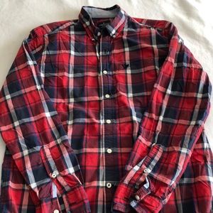 American Eagle classic mens button down shirt